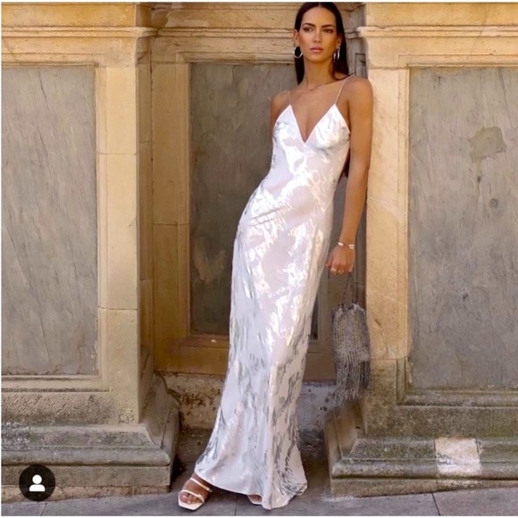 RARE METALLIC PRINT SLIP DRESS - Picture 8 of 17